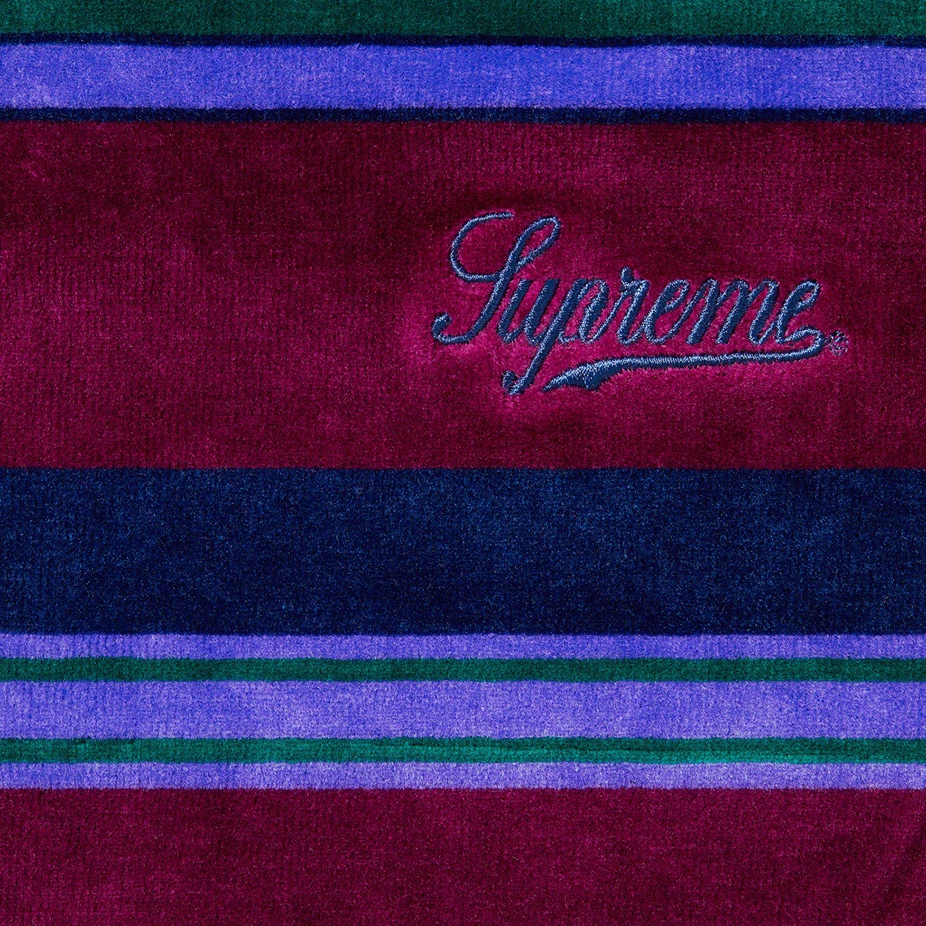 Stripe Velour Half Zip Pullover view 8